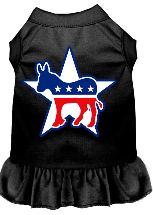 Democrat Screen Print Dress Black XL